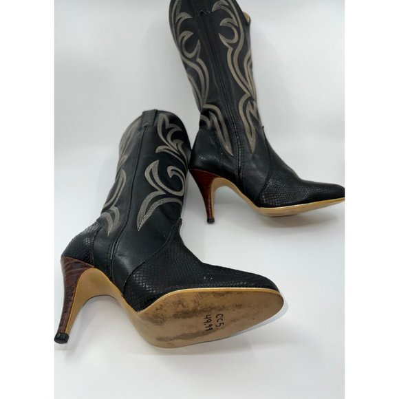 Vintage 70's Jeenz Boots Capezio Black Leather Size 6.5 - Picture 6 of 8